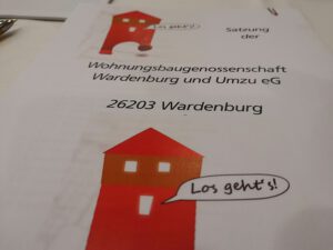 Satzung Wohnungsbaugenossenschaft Landkreis Oldenburg. Foto Uta Grundmann-Abonyi